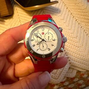 Michele Red Jelly Watch